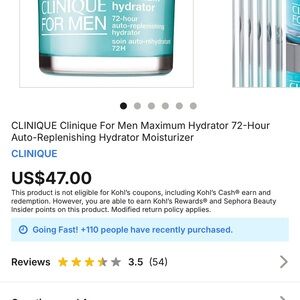 Clinique Men Hydrator 72-Hour Moisturizer - Aqua